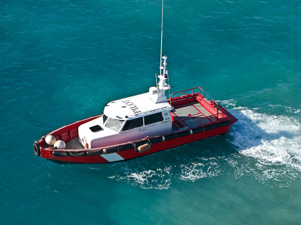 Pilot boat in St. Maarten, Netherlands Antilles and French West Indies