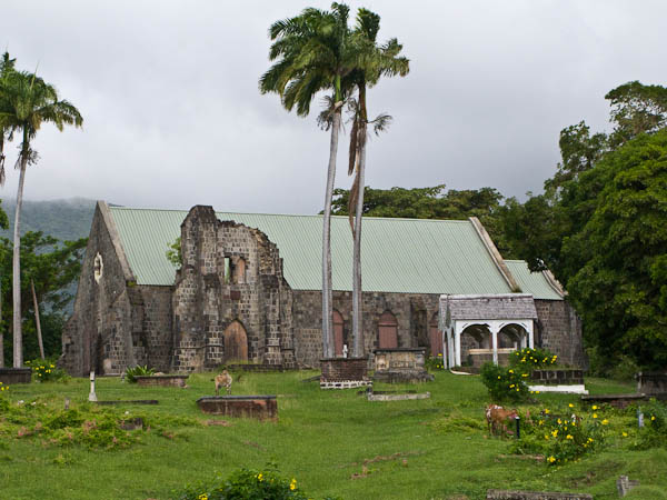 Old church on the island of St Kitts