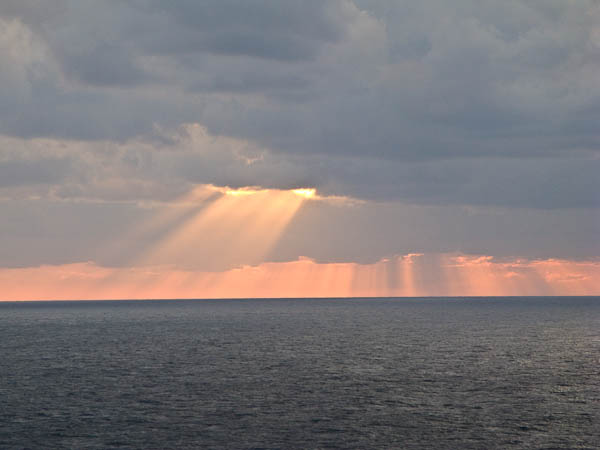 Sunset at sea aboard Celebrity Solstice enroute from St. Kitts to Fort Lauderdale, Florida