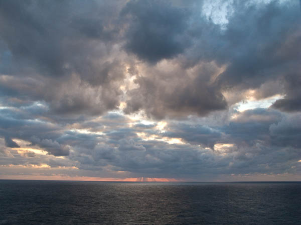 Sunset at sea aboard Celebrity Solstice enroute from St. Kitts to Fort Lauderdale, Florida