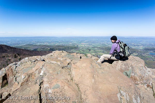 View from Stony Man Mountain summit in Shenandoah National Park, Virginia