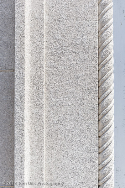 Plasterwork on a building in Washington, North Carolina