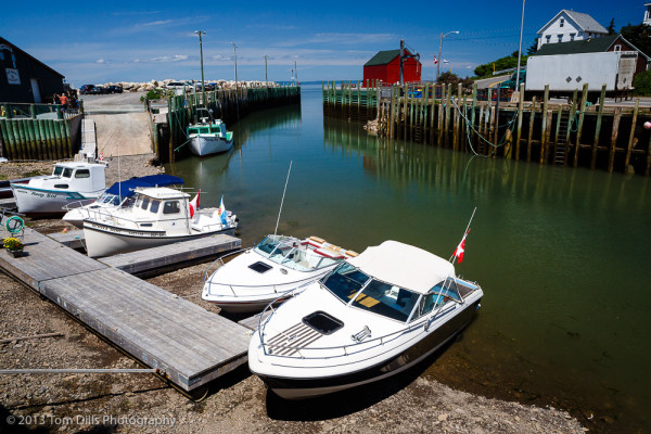 Tide coming in, boats starting to float.  Hall's Harbour, Nova Scotia