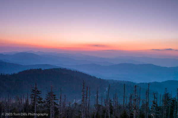Sunrise from Clingmans Dome, Great Smoky Mountains National Park, NC
