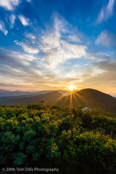 Sunrise from Craggy Pinnacle, Blue Ridge Parkway NC