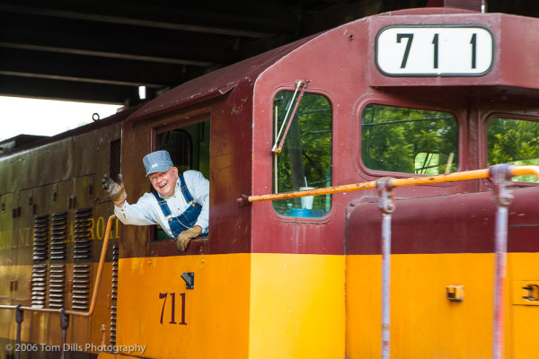 Great Smoky Mountains Railway in downtown Dillsboro, NC