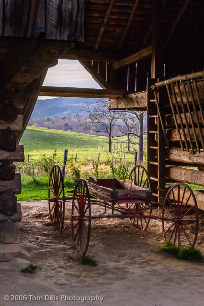 Cantilevered Barn at the Tipton Place, Cades Cove, Great Smoky Mountains National Park