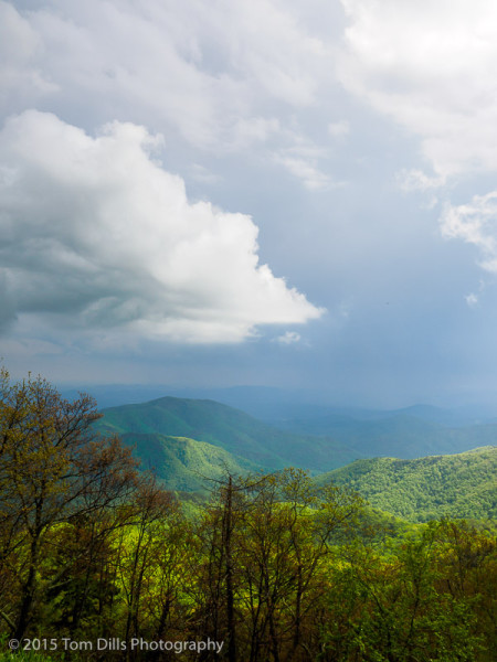 Storm clouds along the Blue Ridge Parkway near Mount Mitchell State Park, North Carolina