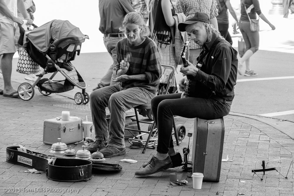 Street musicians in Asheville, North Carolina