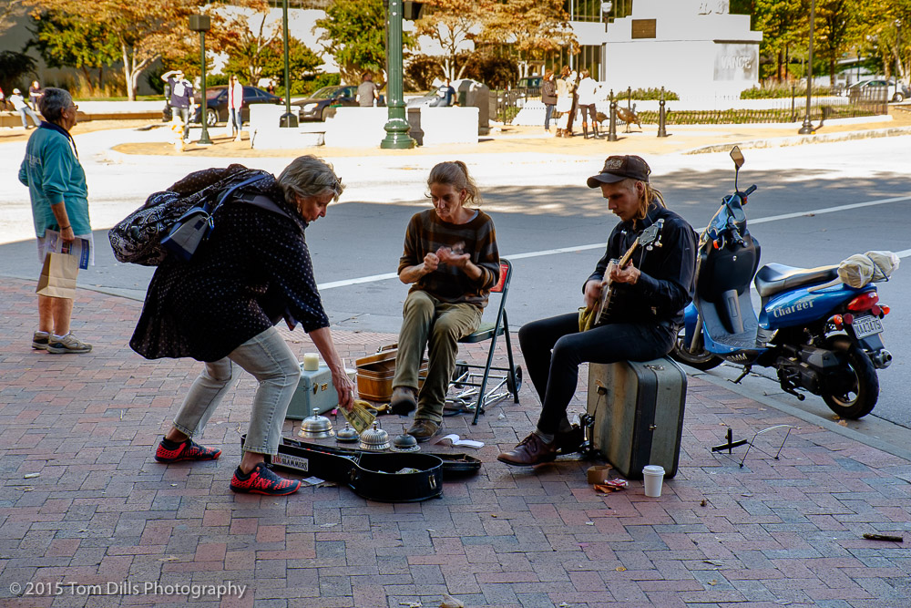 Street musicians in Asheville, North Carolina