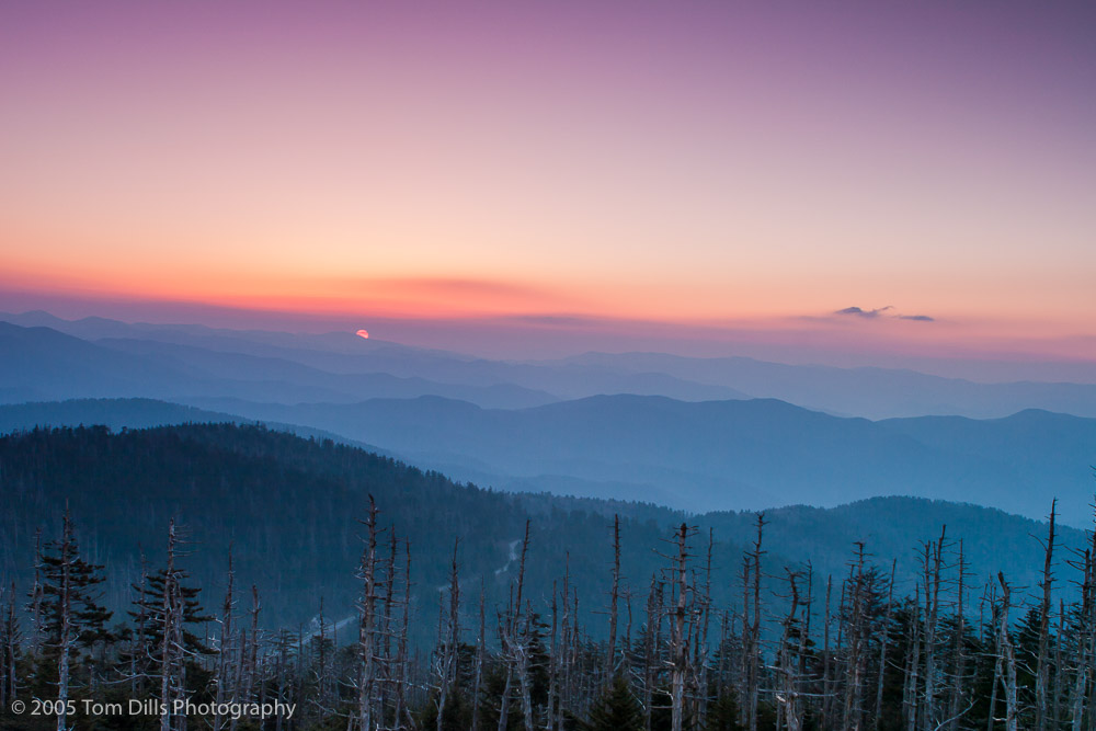 Sunrise from Clingmans Dome, Great Smoky Mountains National Park, NC