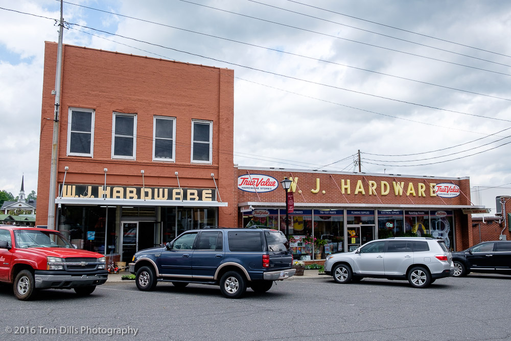 Urban landscapes in downtown West Jefferson, North Carolina
