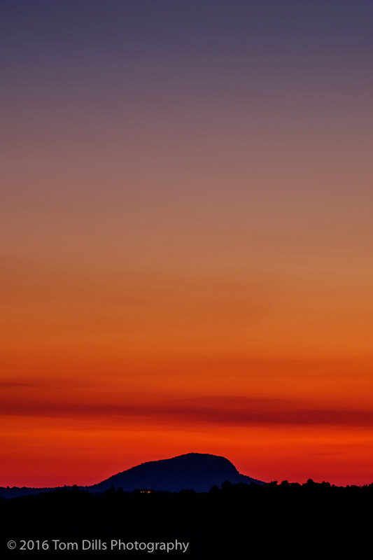 Sunset at The Saddle Overlook, Blue Ridge Parkway near Meadows of Dan Virginia