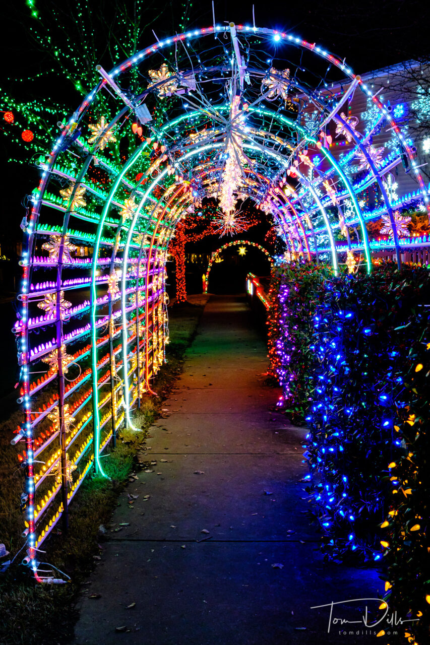 Christmas lights on Carbert Lane in Huntersville, North Carolina Tom